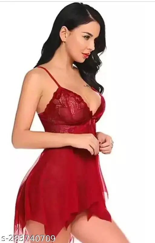 "Women's Fashion Hot Sexy Lace Blended Knee Length Baby Doll