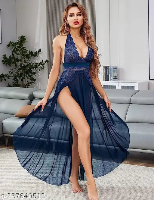 Women's Sexy Nightgowns High Slit Lace Bodydoll for Women and Girls