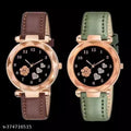 Analog Heatt Designer Dial Stylish premium Leather Strap Watch For Girls and Women