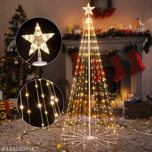 1 Pcs Acrylic Christmas Star Curtain Led Lights with Plug for Home