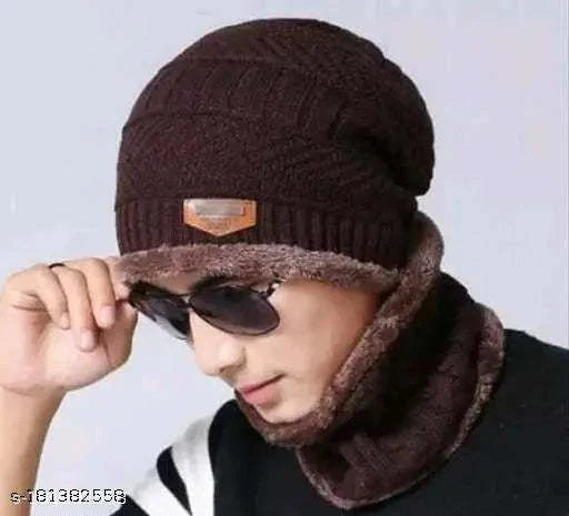 PinKit Unisex Winter Knit Beanie Cap Hat Neck Warmer ScarfPack