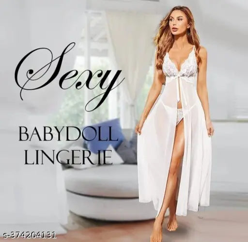 Women babydoll nightdress, honeymoon dress, sexy dress, nighty, sexy bra panty set, wedding dresses, Plus Size Babydoll