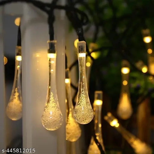 Water Drop String Ball Light 16 LED Outdoor String Lights