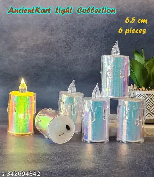 Ancientkart Led Candle Light Holographic led candle light