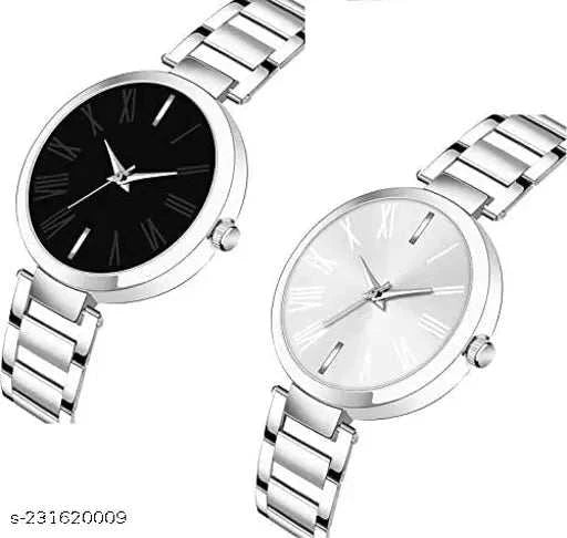 Stylish Watches for Women – Set of 2 with Multicolor Dial