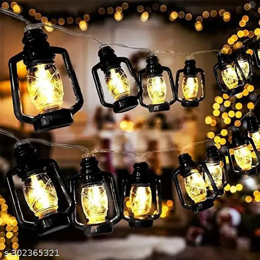 X4Cart 16 LED Black Lantern Fairy String Lights