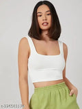 Tops for Women|Crop top Tank top|Beach wear|Stylish Tops|Inner for Women|Ribbed Tops|Spaghetti top|Stretchable Gym Tops|Trendy Tops