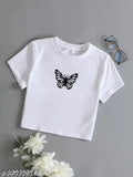 Crop Print Butterfly