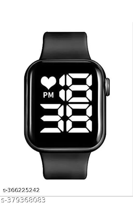 Latest Trendy Black LED Digital Watch for Teenagers boy's and girl's