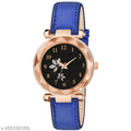 New Dial Leaf Leather Belt Girls Analog Watch