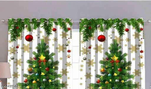 HomeStore-YEP Christmas Theme Decoration Curtain for Door/Window