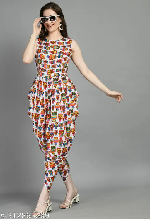 Dhoti jumpsuit, stylish jumpsuit, one piece dress, stylish dress,  Digital print, party wear jumpsuit