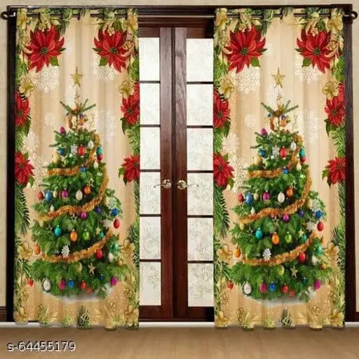 HomeStore-YEP Christmas Theme Decoration Curtain for Door/Window