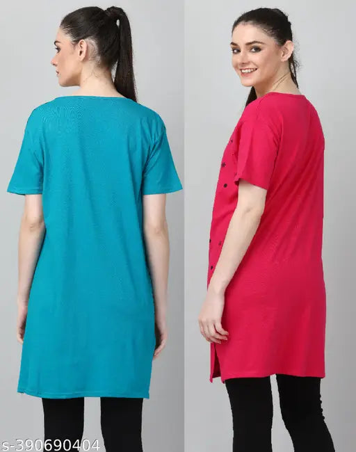 Trendy Short Sleeve Round Neck Crop T Shirt for Women and Girls