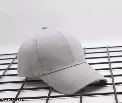 Attractive Trendy Grey Cotton Baseball Cap