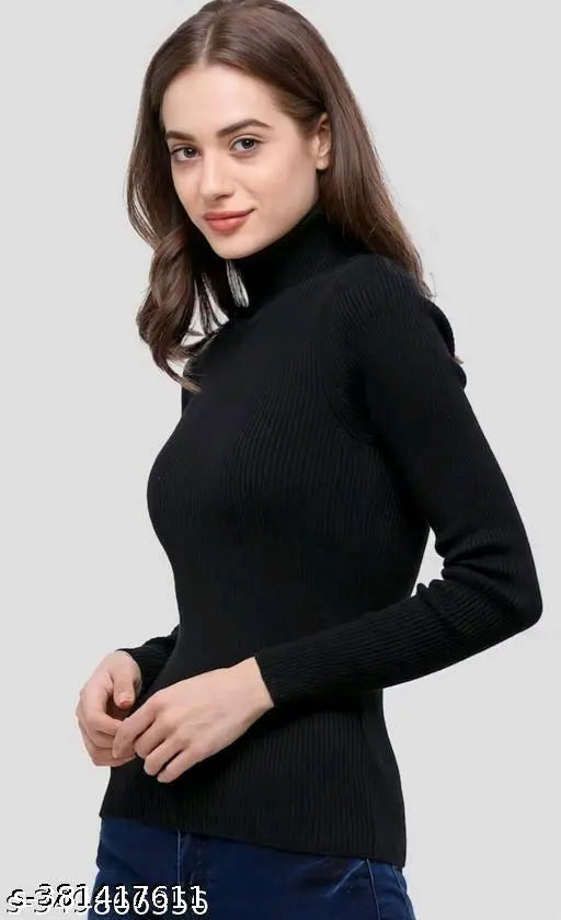 Women Stylish Winter Cardigan/Women's Woollen High Neck Innerwear Sweater/ Pullovers /Skivvy for Winters