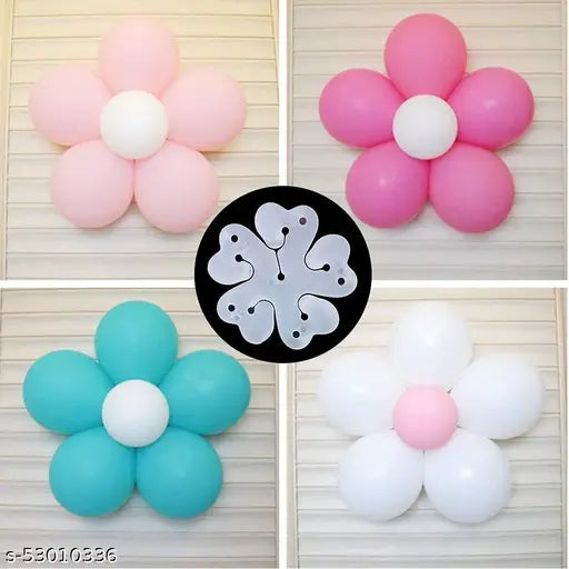 Life Better Reusable 30 Pcs Flower Shape Balloon Clips Holders