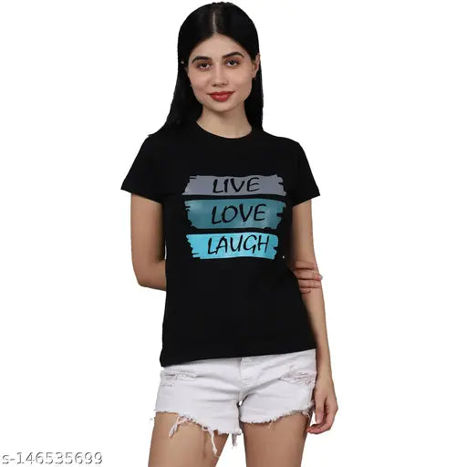 Trendy Women Cotton Printed Tshirt Pack Of 3 (Women Tshirt-36-38-39)