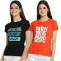 Women Regular Printed Cotton Tshirt Pack of 2