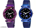 Analogue Dial New Magnet Watch for Women or Girls Combo