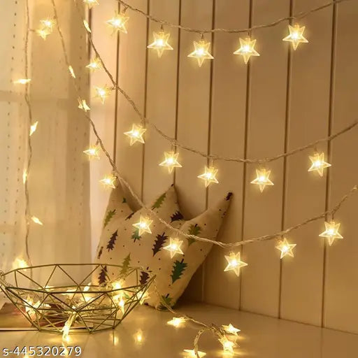 Serial String Star Lights for Decoration - 14 LED Star Fairy Lights