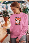 CUTE FOX WOMEN GRAPHIC PRINTED SWEATSHIRTS