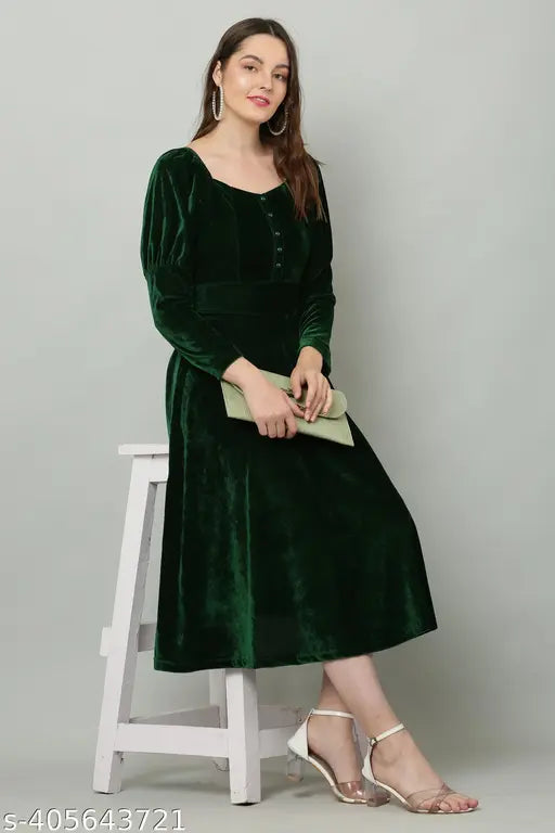 Aasha Textiles New Trending Velvet Dress