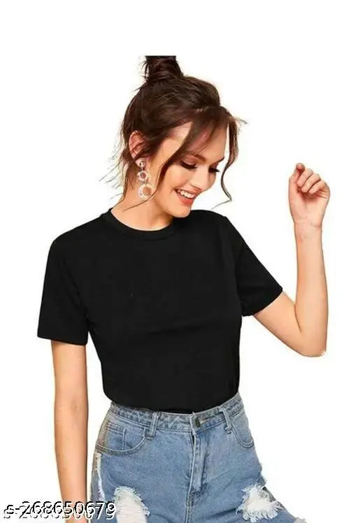 BI FASHION WOMENS PLAIN T-SHIRTS