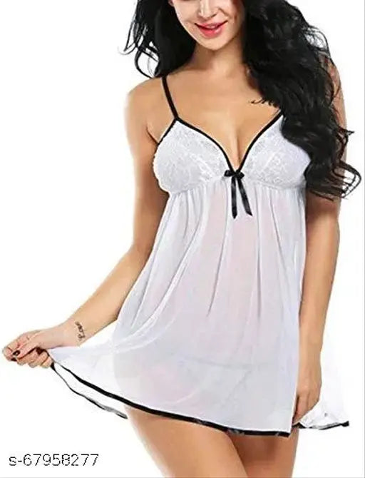 Deeva Sexy Womens Babydoll Nightwear Nighty For Girls, Women Net Honeymoon Dresses , Attractive nightwear set , Lingerie for women, Babydoll Dress