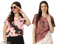 SHRIEZ WOMEN'S ALL OVER PRINT T-SHRIT COMBO OF 2