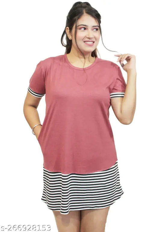 PINKSHELL Stripe Panel polo T-Shirts for Womens