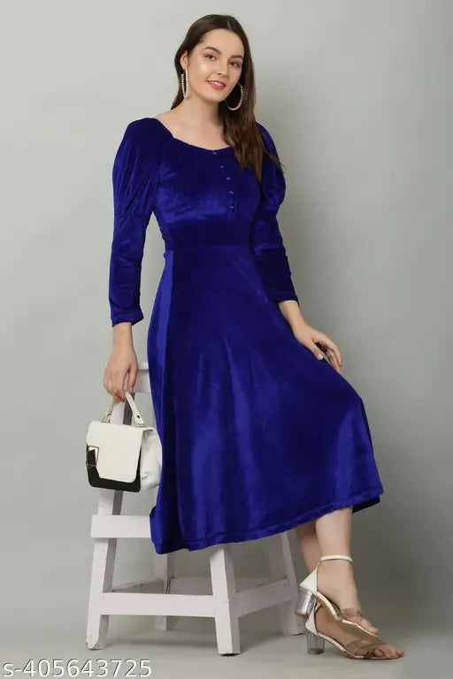 Aasha Textiles New Trending Velvet Dress