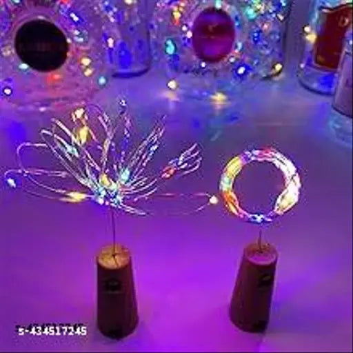 4 | Multicolor Cork Light | 20 Led | Multicolor for Indoor & Outdoor Decorations