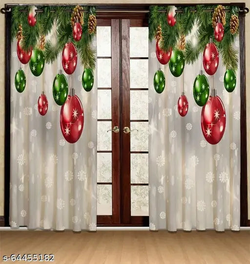 HomeStore-YEP Christmas Theme Decoration Curtain for Door/Window