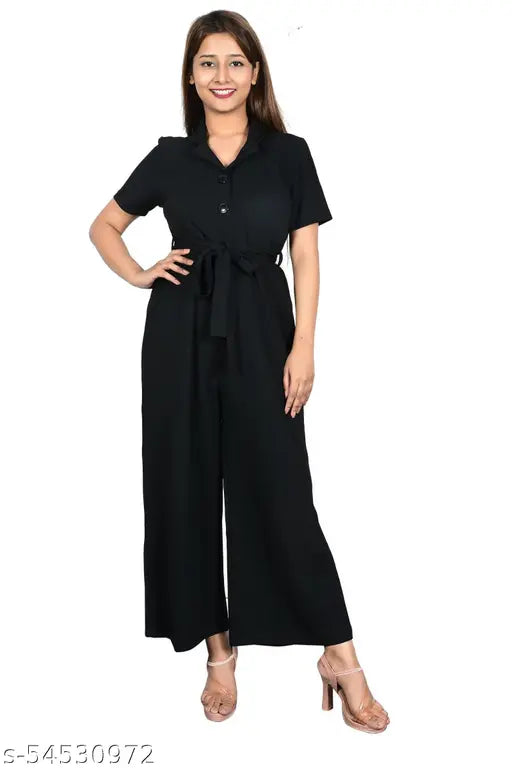 Zenday Casual Solid Olive Jumpsuit for Ladies