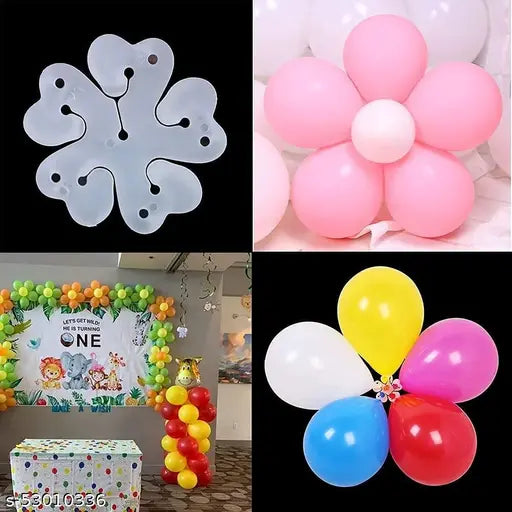 Life Better Reusable 30 Pcs Flower Shape Balloon Clips Holders