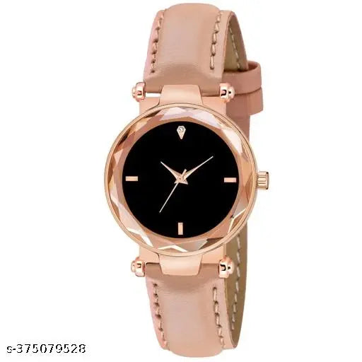 BROSEN Stylish Leather Women's Analog Watch