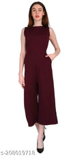 ||RICHAFASHION|| STYLISH FERMINE CUT SLEEVES JUMPSUIT FOR WOMEN