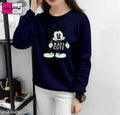 Women's Pure Cotton Mickkey Mouse Print Round Neck Full Sleeve Tshirt