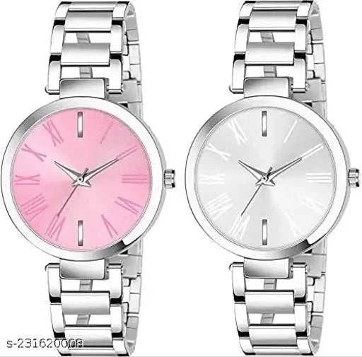 Elegant Watches for Women – Stainless Steel with Multicolor Dial